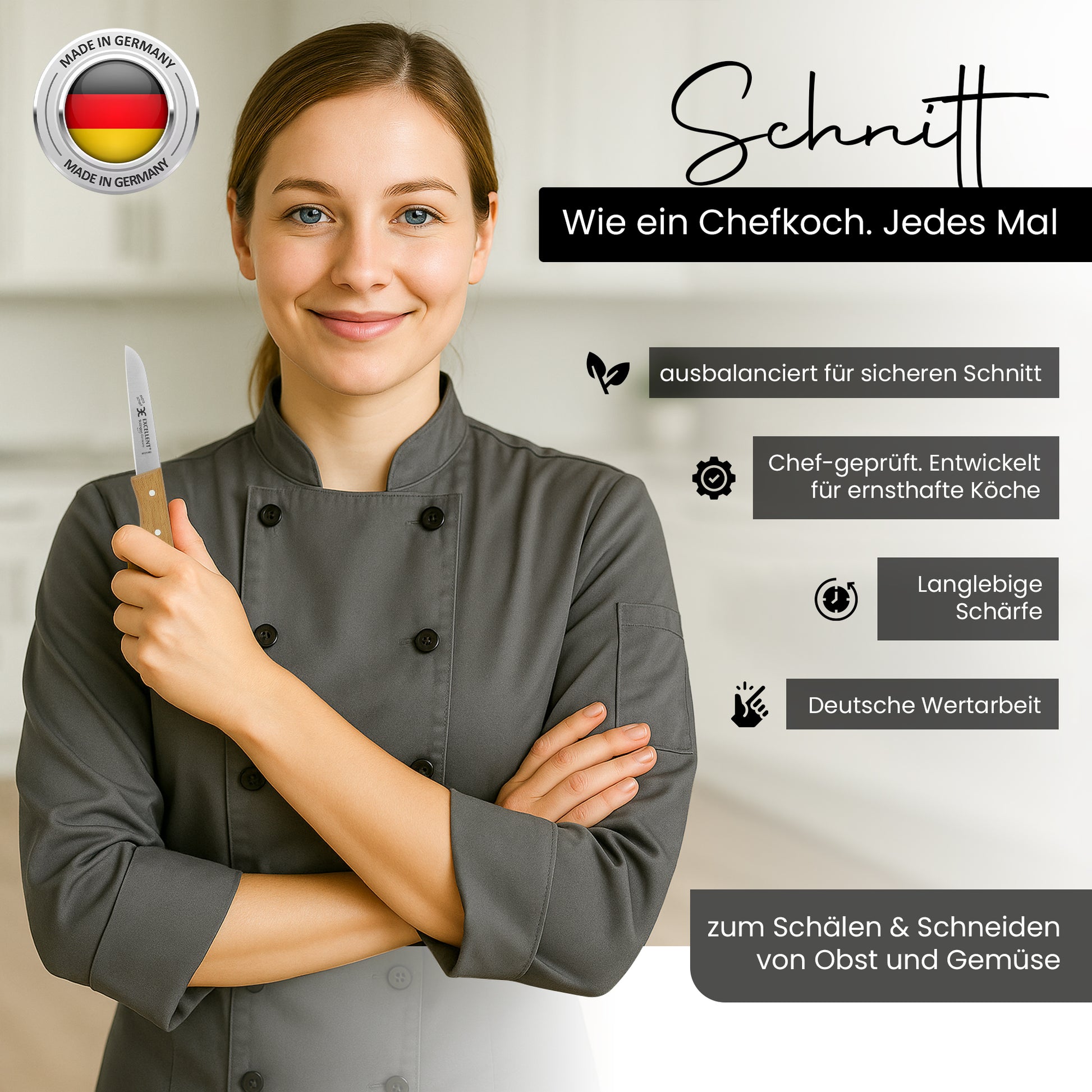 Solinger Küchenmesser - gerade Schneide