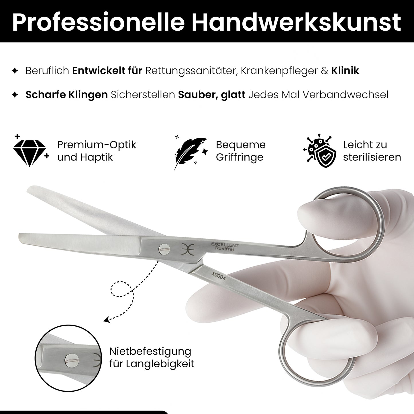 Verbandsschere Schneide stumpf