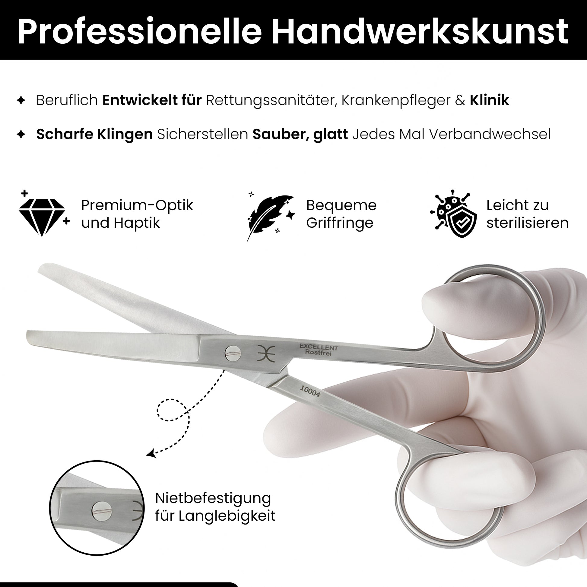 Verbandsschere Schneide stumpf