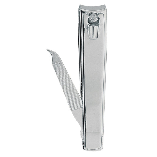 YES Solingen Nagelknipser mit Feile und Reiniger – Länge 8 cm