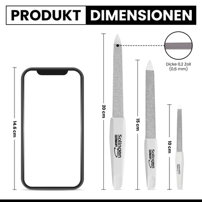 Nagelfeilen Set - 3er Set - Made in Solingen