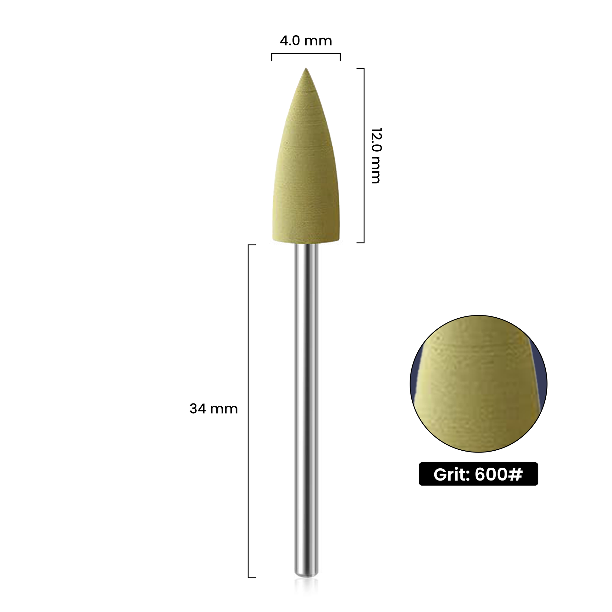 Feiner Silikon-Nagelpolierer Gelb